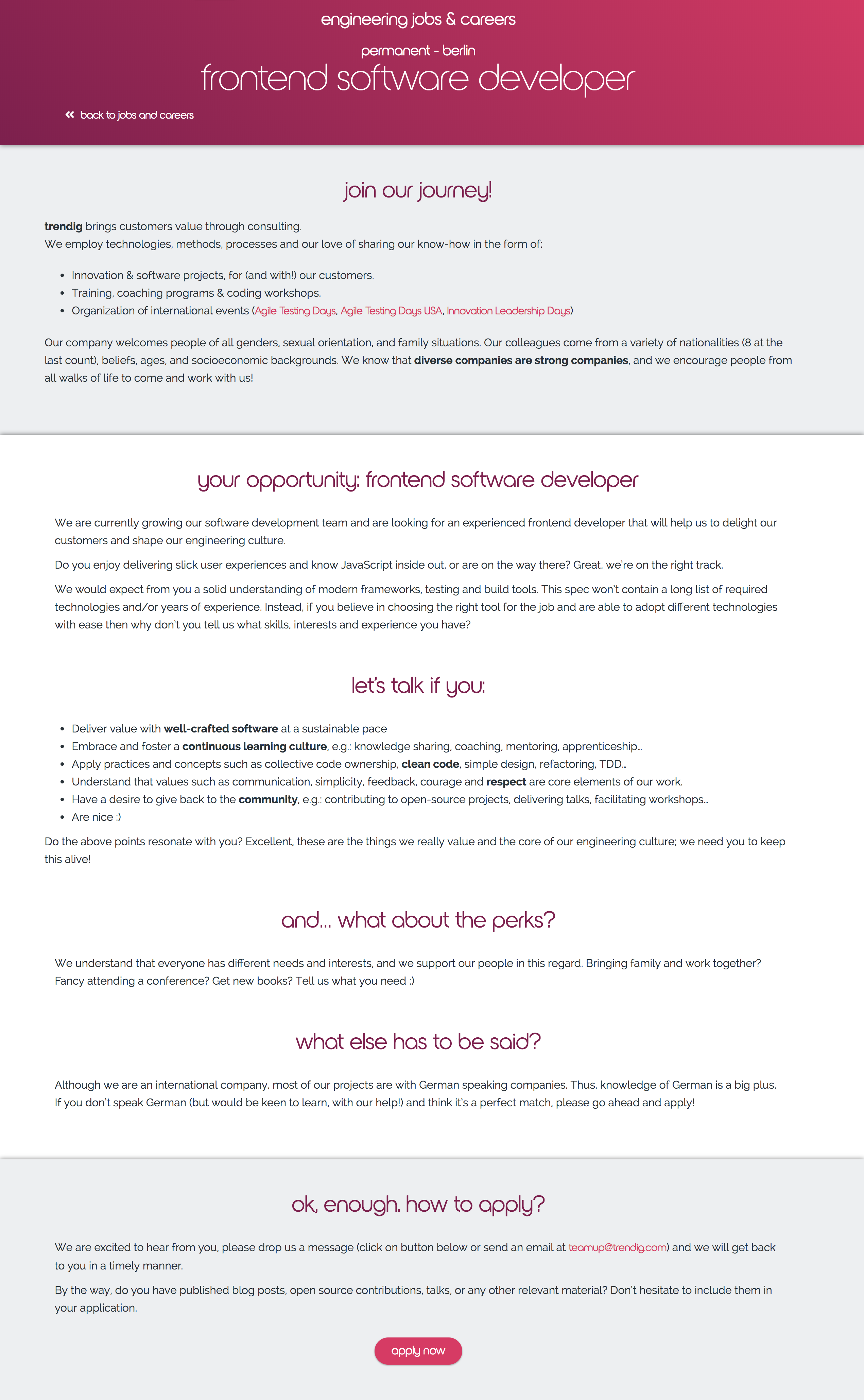 We made the new specs easy to read and adding formatting made them visually appealing too.